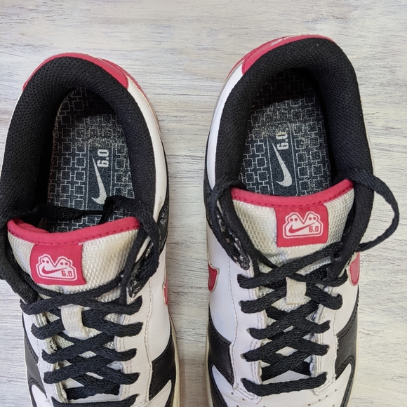 VINTAGE, RARE Nike Dunk Low 6.0 'Pink White Black' m8.5/w10 - Picture 11 of 15